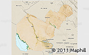 Satellite 3D Map of Salahuddin, shaded relief outside