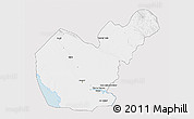 Silver Style 3D Map of Salahuddin, single color outside