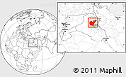 Blank Location Map of Salahuddin, within the entire country