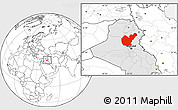 Blank Location Map of Salahuddin, highlighted country