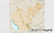 Satellite Map of Salahuddin, shaded relief outside