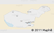 Classic Style Panoramic Map of Salahuddin, single color outside
