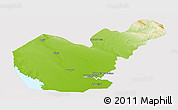 Physical Panoramic Map of Salahuddin, cropped outside