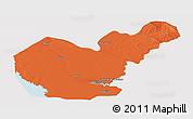 Political Panoramic Map of Salahuddin, cropped outside