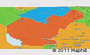 Political Panoramic Map of Salahuddin