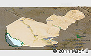 Satellite Panoramic Map of Salahuddin, darken