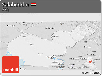 Silver Style Panoramic Map of Salahuddin