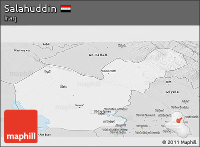 Silver Style Panoramic Map of Salahuddin