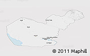 Silver Style Panoramic Map of Salahuddin, single color outside