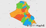 Political Simple Map of Iraq, single color outside