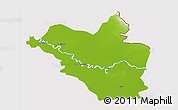 Physical 3D Map of Wasit, cropped outside