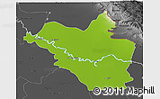 Physical 3D Map of Wasit, darken, desaturated