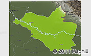 Physical 3D Map of Wasit, darken, semi-desaturated