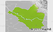 Physical 3D Map of Wasit, lighten, desaturated