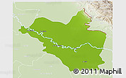 Physical 3D Map of Wasit, lighten