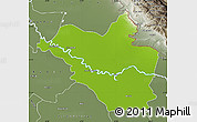 Physical Map of Wasit, semi-desaturated