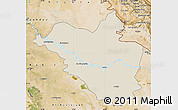 Shaded Relief Map of Wasit, satellite outside