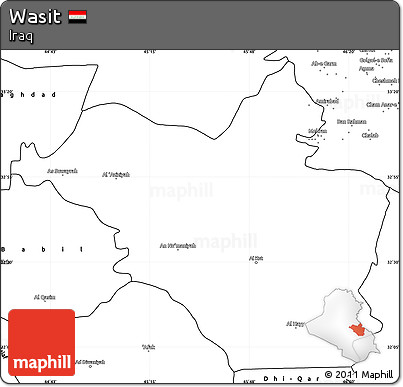 Blank Simple Map of Wasit