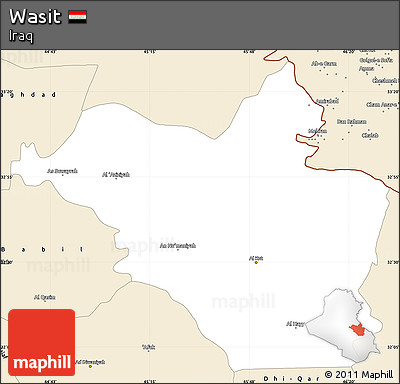Classic Style Simple Map of Wasit