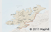 Shaded Relief 3D Map of Donegal, lighten