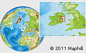 Physical Location Map of Dublin, highlighted parent region