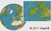 Satellite Location Map of Dublin