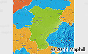 Physical Map of Kildare, political outside