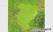 Physical Map of Kildare, satellite outside