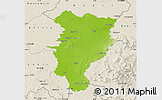 Physical Map of Kildare, shaded relief outside