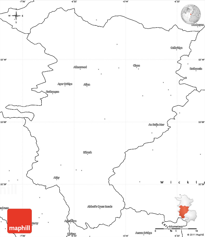 Map Of Kildare Ireland