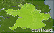 Physical 3D Map of Meath, darken