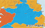 Political 3D Map of Meath