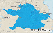 Political 3D Map of Meath, shaded relief outside