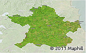 Satellite 3D Map of Meath, lighten