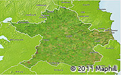 Satellite 3D Map of Meath, physical outside