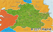 Satellite 3D Map of Meath, political outside