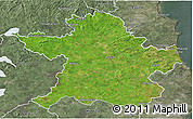 Satellite 3D Map of Meath, semi-desaturated