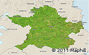 Satellite 3D Map of Meath, shaded relief outside