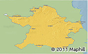Savanna Style 3D Map of Meath, single color outside