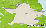 Shaded Relief 3D Map of Meath, physical outside