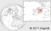 Blank Location Map of Meath, within the entire country