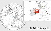 Blank Location Map of Meath, highlighted country