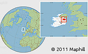 Savanna Style Location Map of Meath, highlighted country