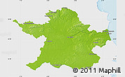 Physical Map of Meath, single color outside