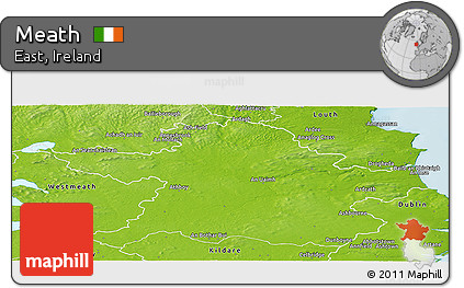 Physical Panoramic Map of Meath