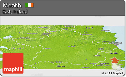 Physical Panoramic Map of Meath