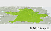 Physical Panoramic Map of Meath, lighten, semi-desaturated