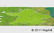 Physical Panoramic Map of Meath, satellite outside