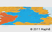 Political Panoramic Map of Meath