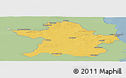 Savanna Style Panoramic Map of Meath, single color outside